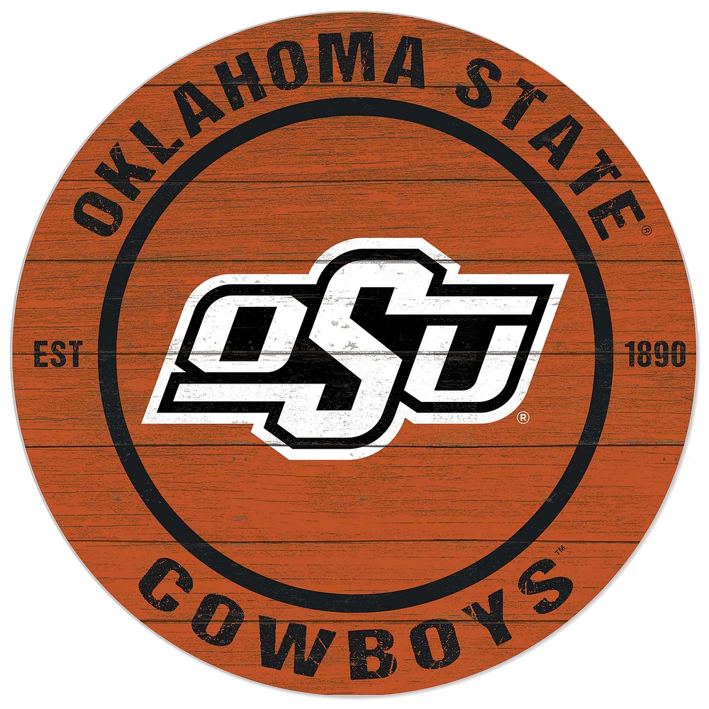 Oklahoma State Cowboys 20'' x 20'' Indoor/Outdoor Circle Sign