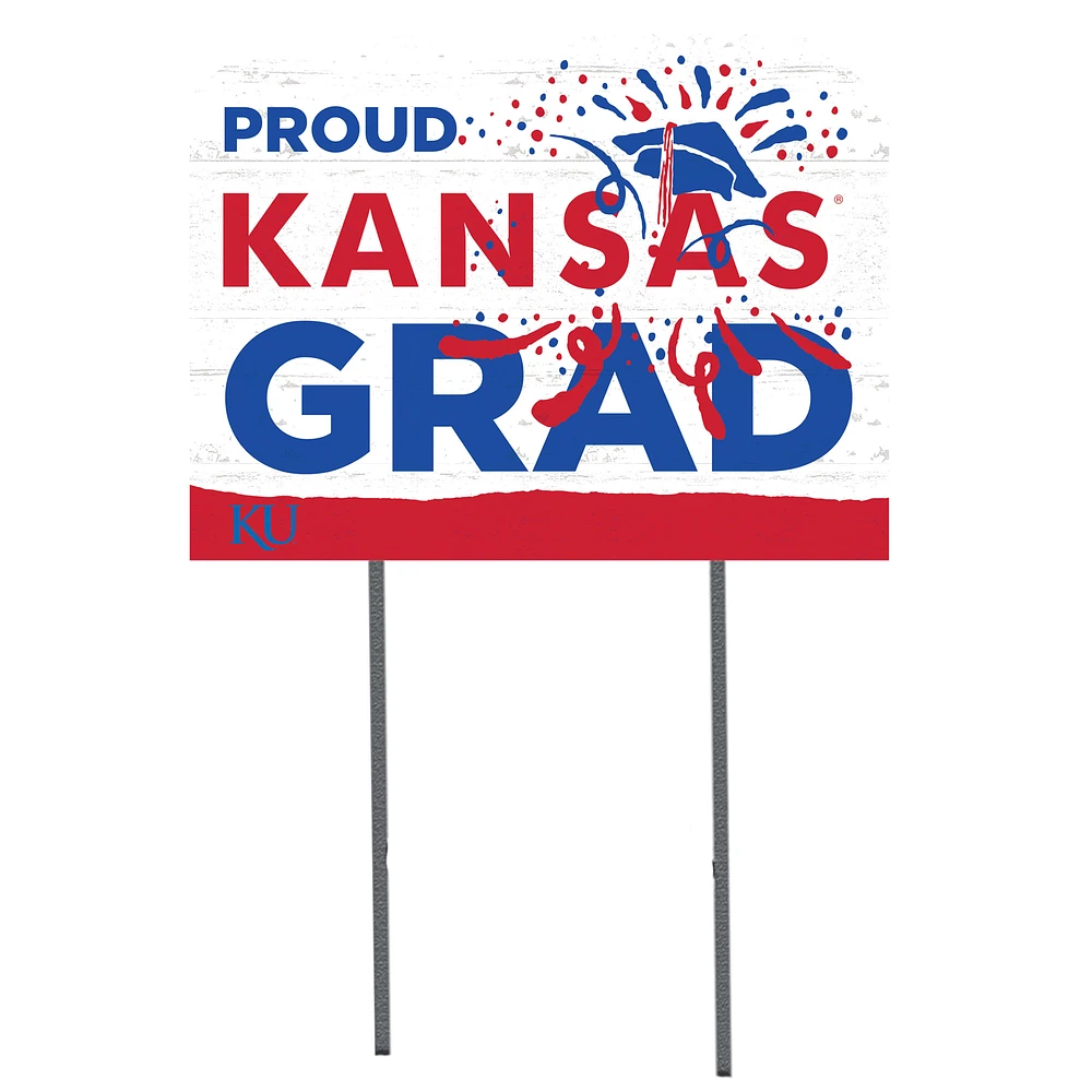 Kansas Jayhawks 18'' x 24'' Proud Grad Yard Sign