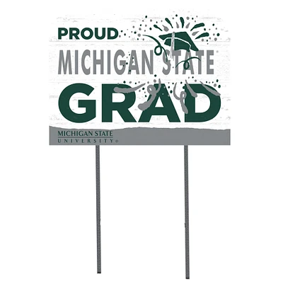 Michigan State Spartans 18'' x 24'' Proud Grad Yard Sign