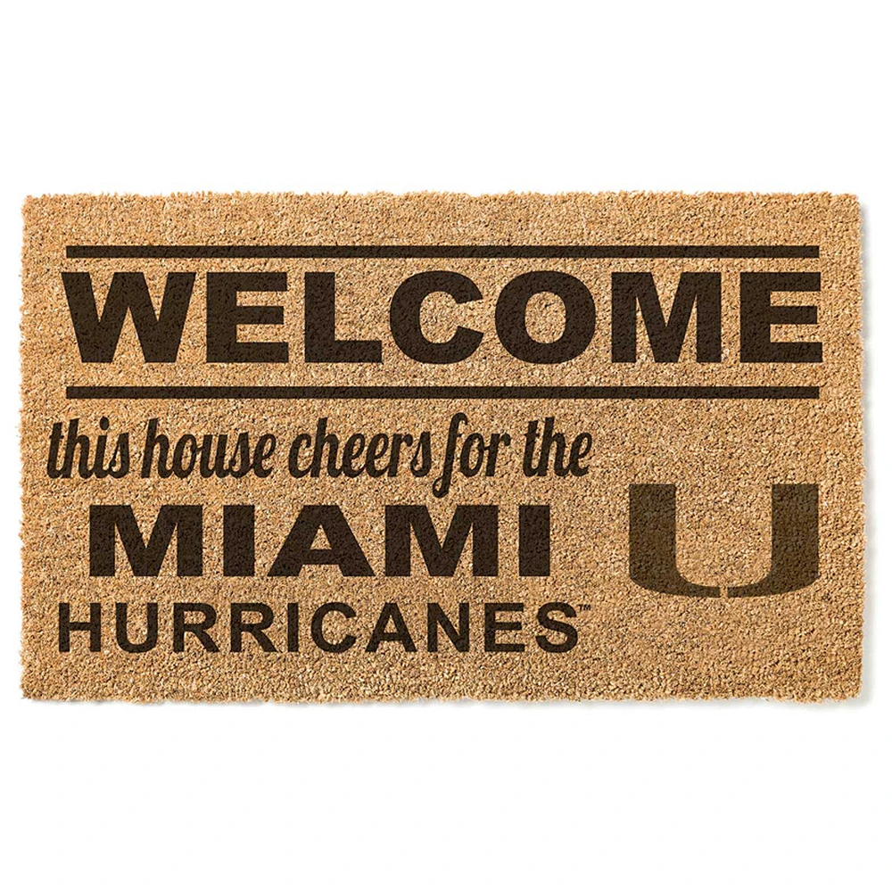 Miami Hurricanes 18" x 30" Welcome Doormat