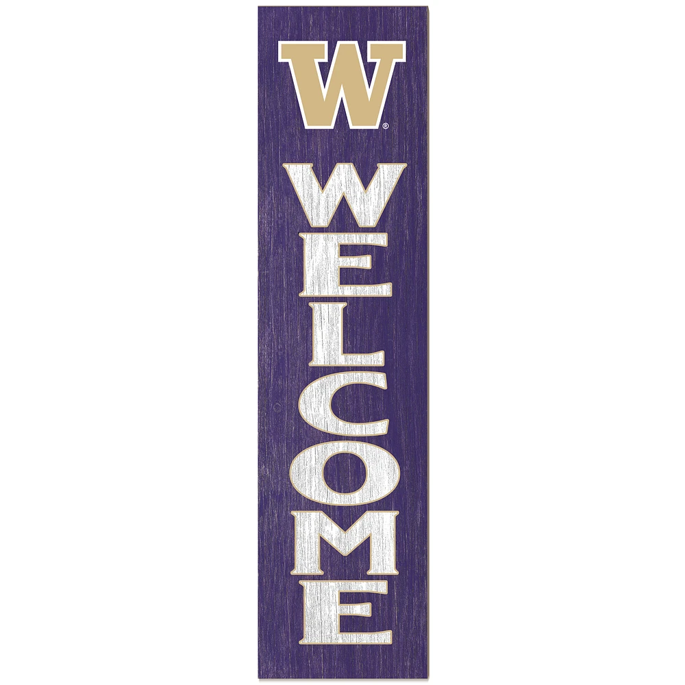 Washington Huskies 12'' x 48'' Welcome Outdoor Leaner