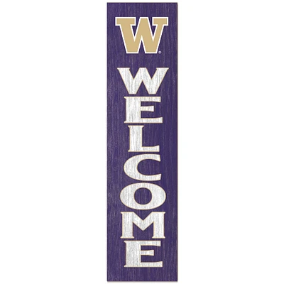 Washington Huskies 12'' x 48'' Welcome Outdoor Leaner