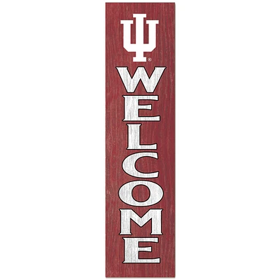 Indiana Hoosiers 12'' x 48'' Welcome Outdoor Leaner