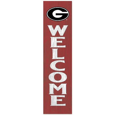 Georgia Bulldogs 12'' x 48'' Welcome Outdoor Leaner