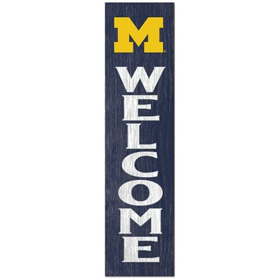 Michigan Wolverines 12'' x 48'' Welcome Outdoor Leaner