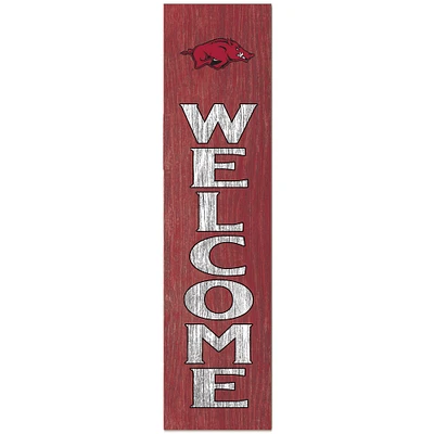 Arkansas Razorbacks 12'' x 48'' Welcome Outdoor Leaner