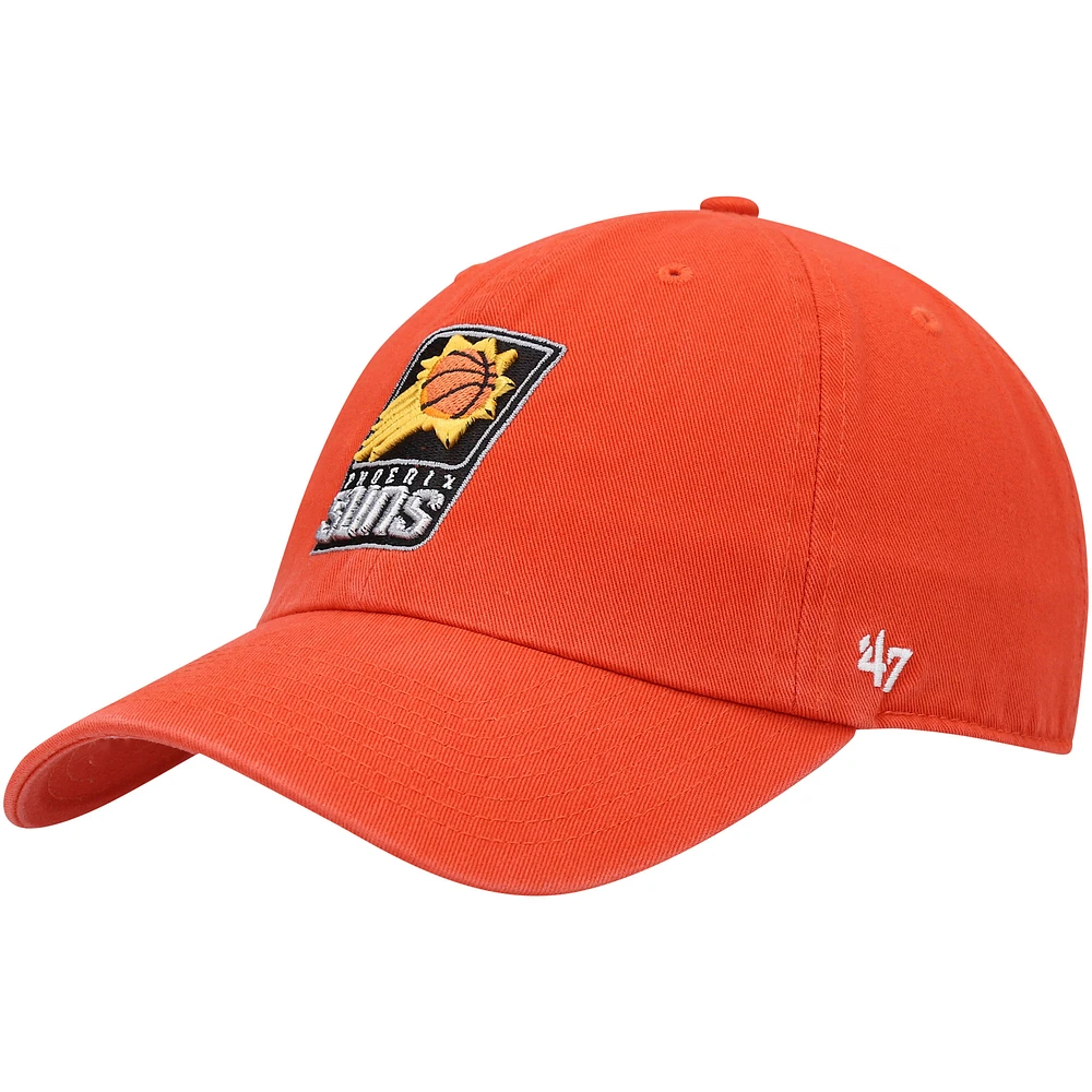 Men's '47 Orange Phoenix Suns Team Clean Up Adjustable Hat