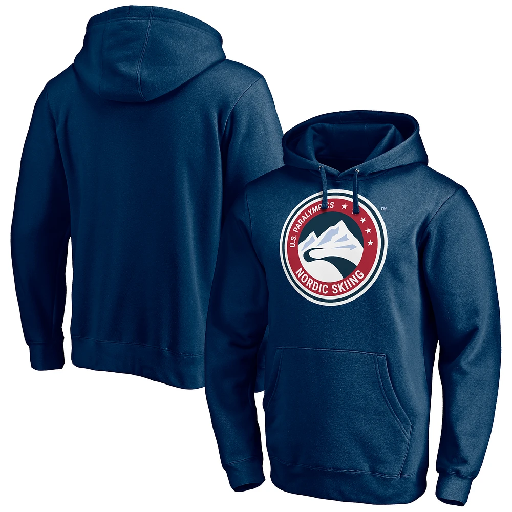 Men's Navy USA Skiing U.S. Paralympics Core Primary Logo Pullover Hoodie