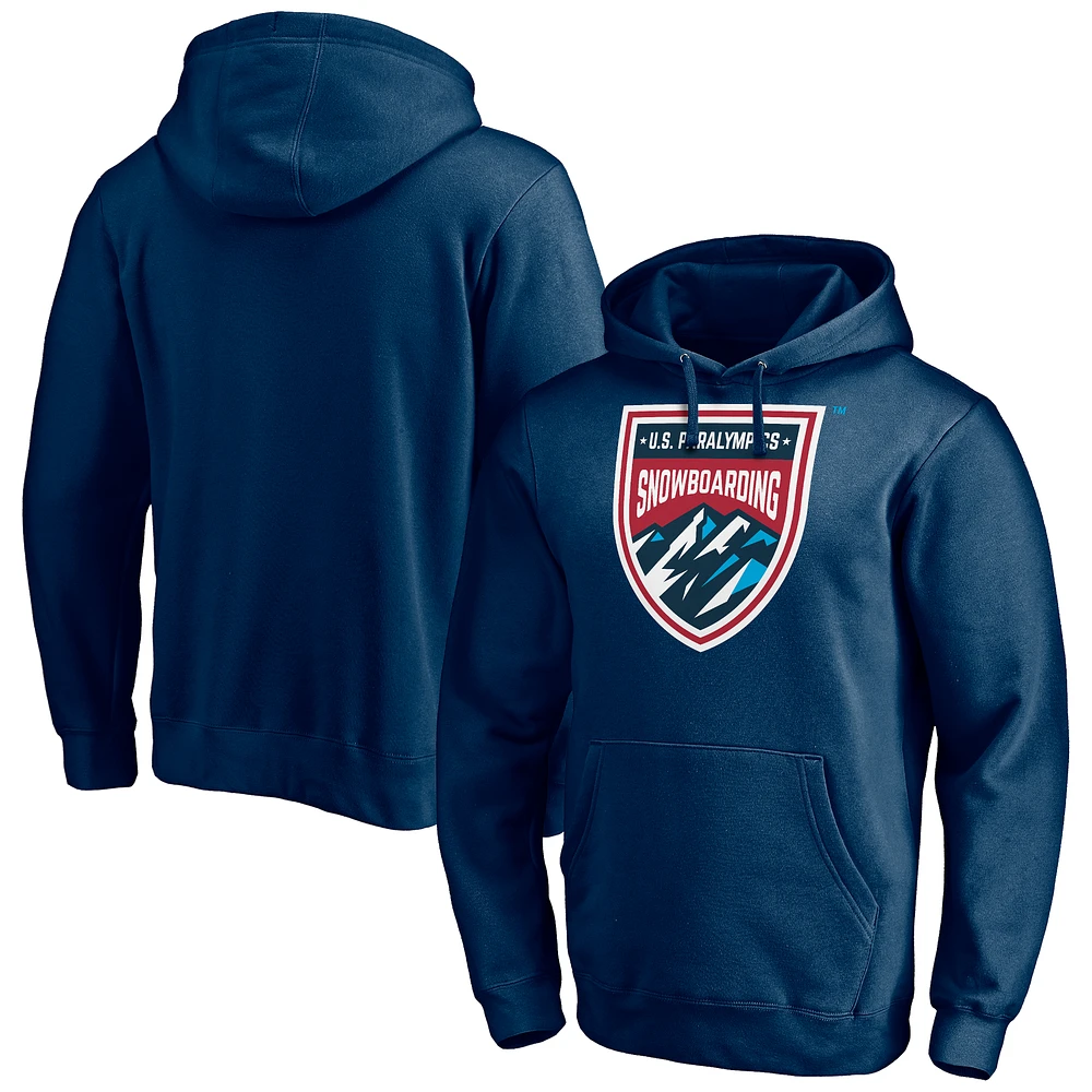 Men's Navy USA Snowboarding U.S. Paralympics Core Primary Logo Pullover Hoodie
