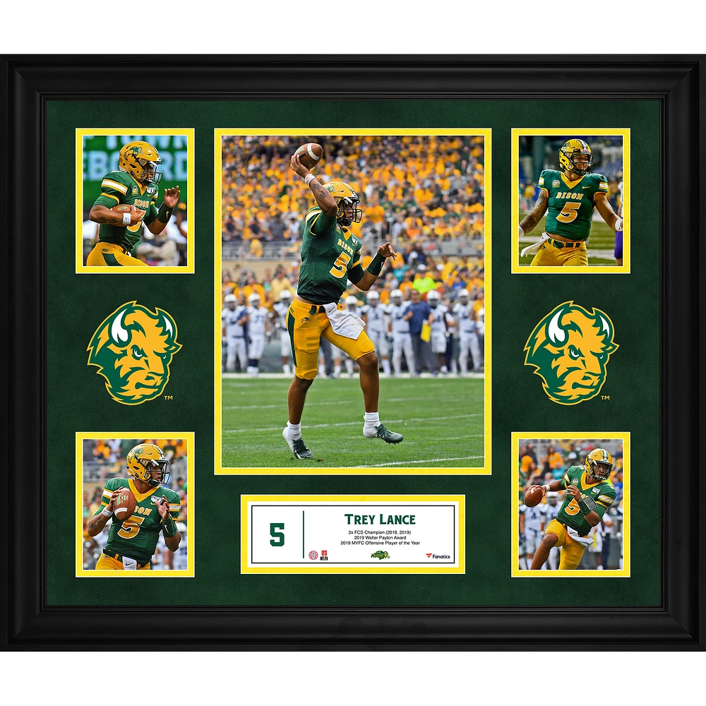 Trey Lance NDSU Bison Framed 5-Photo Collage