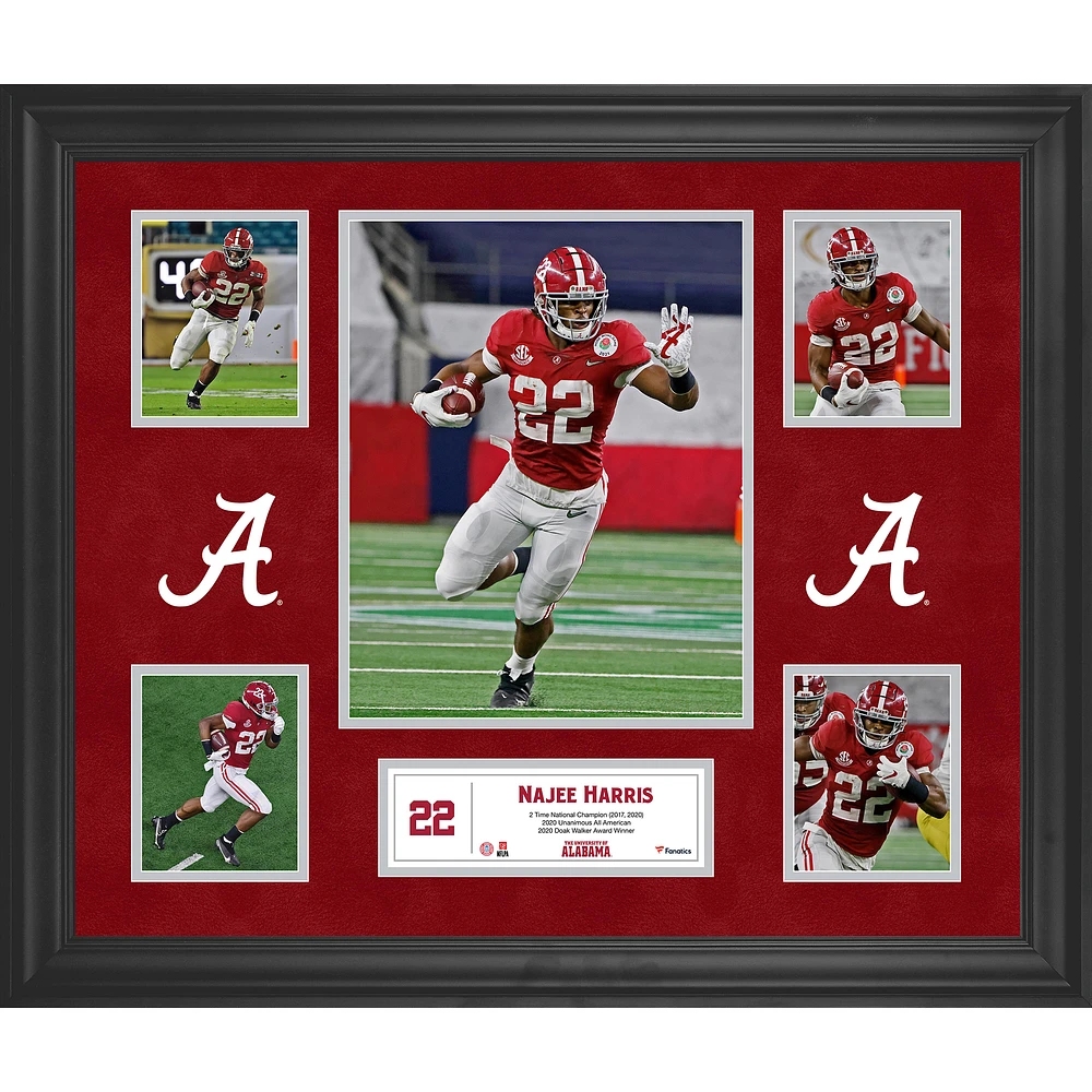 Najee Harris Alabama Crimson Tide Framed 5-Photo Collage