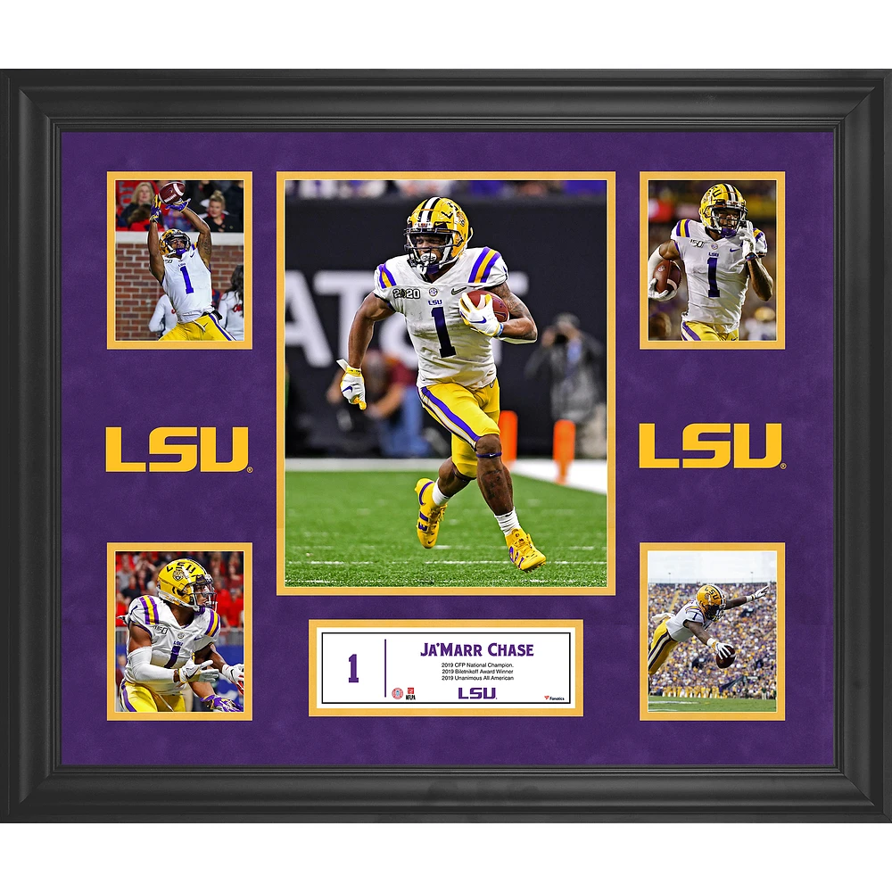 Ja'Marr Chase LSU Tigers Framed 5-Photo Collage