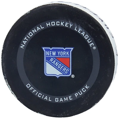 Victor Olofsson Buffalo Sabres Game-Used Goal Puck from April 25 2021 vs. New York Rangers