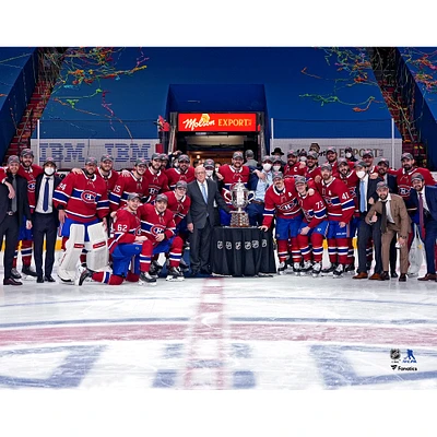 Montreal Canadiens Unsigned 2021 Stanley Cup Semifinal Champions Team Celebration Photograph