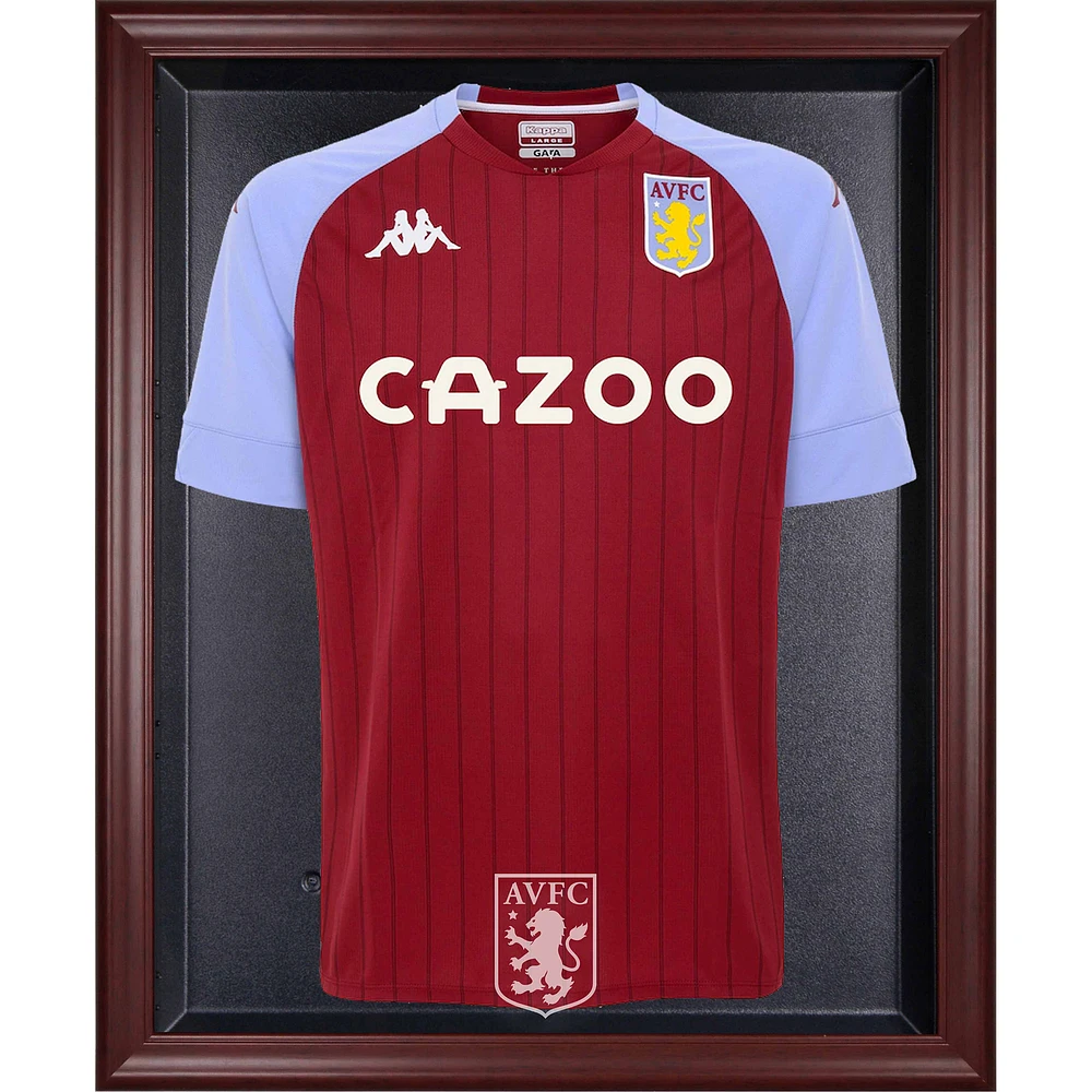 Aston Villa Mahogany Framed Team Logo Jersey Display Case