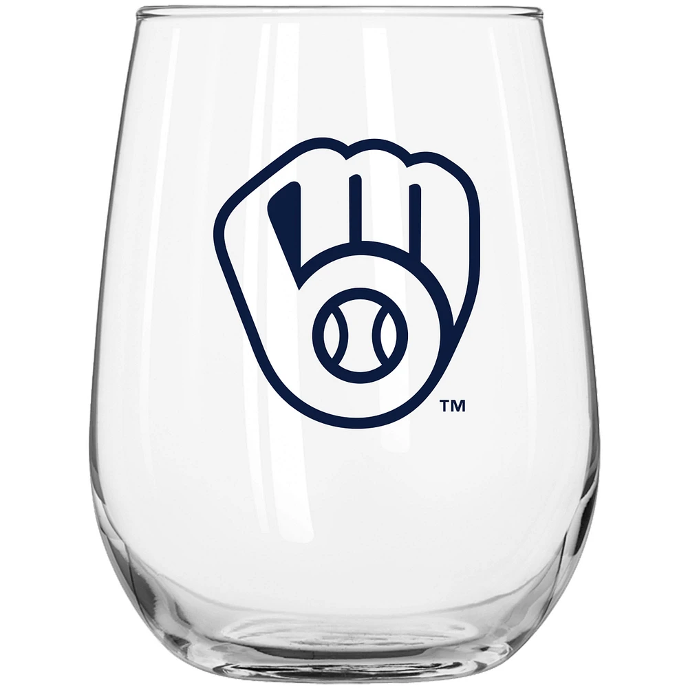 Milwaukee Brewers 16oz. Gameday Curved Beverage Glass