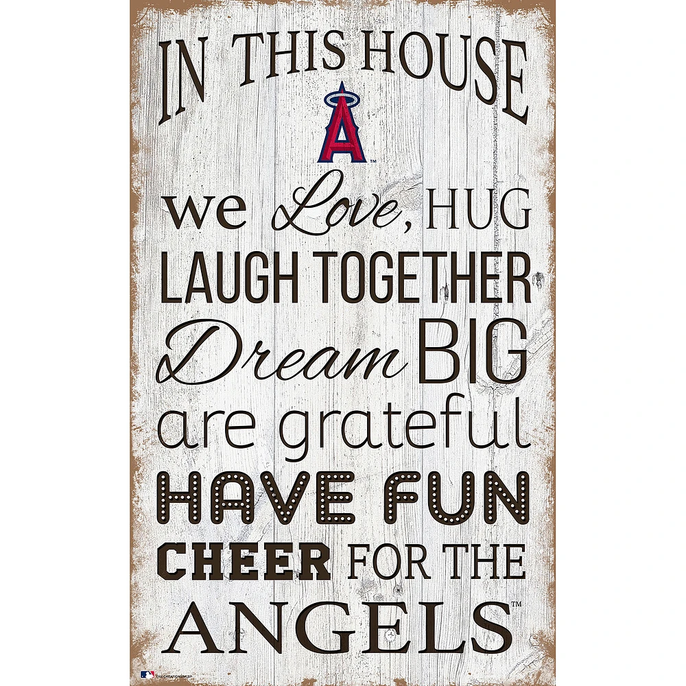 Los Angeles Angels 11'' x 19'' Team In This House Sign