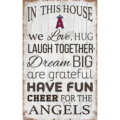 Los Angeles Angels 11'' x 19'' Team In This House Sign