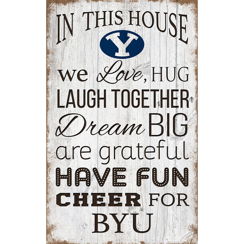 BYU Cougars 11'' x 19'' Team In This House Sign