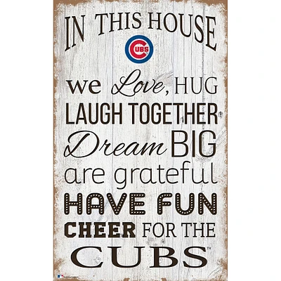 Chicago Cubs 11'' x 19'' Team In This House Sign