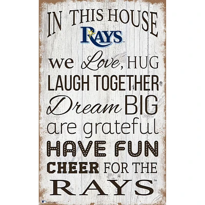 Tampa Bay Rays 11'' x 19'' Team In This House Sign