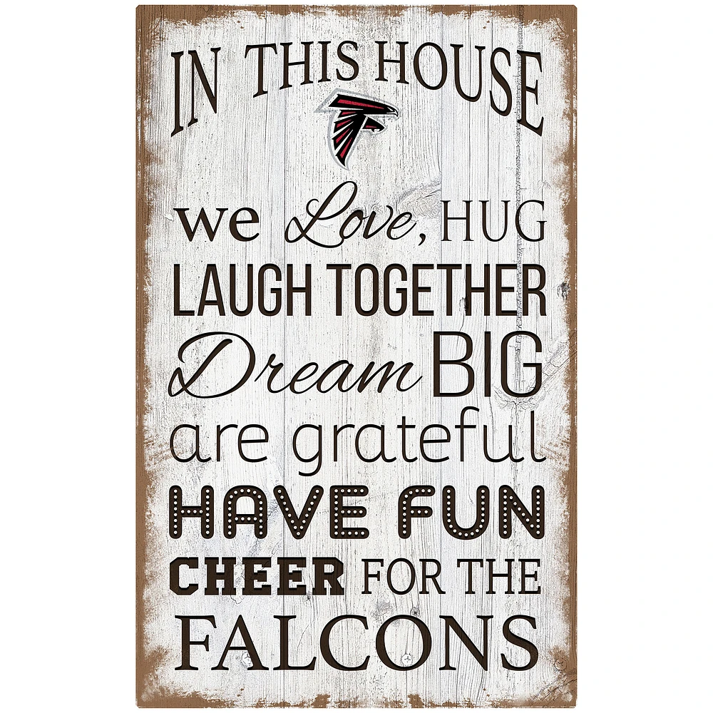 Atlanta Falcons 11'' x 19'' Team In This House Sign
