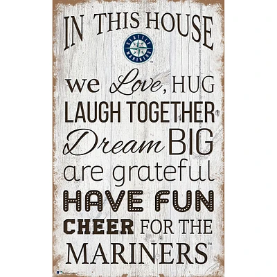 Seattle Mariners 11'' x 19'' Team In This House Sign