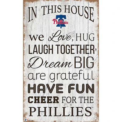 Philadelphia Phillies 11'' x 19'' Team In This House Sign