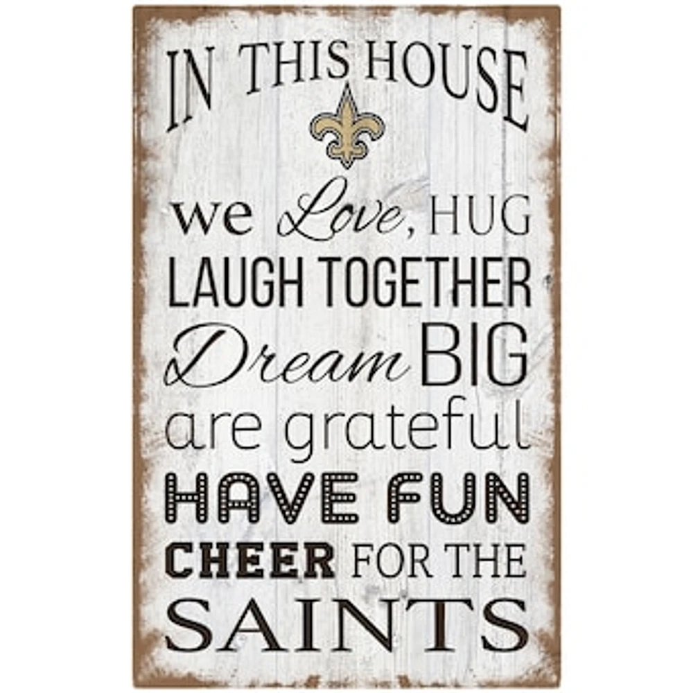 New Orleans Saints 11'' x 19'' Team In This House Sign
