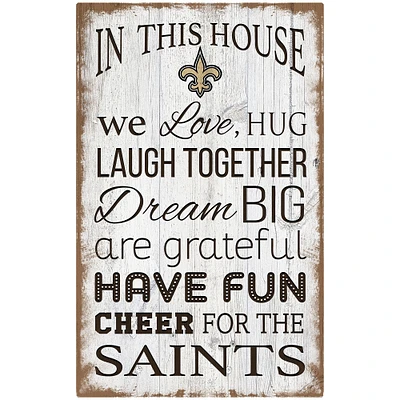 New Orleans Saints 11'' x 19'' Team In This House Sign