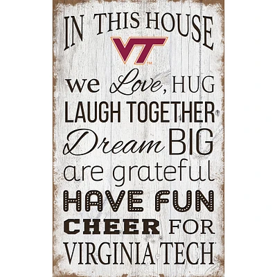 Virginia Tech Hokies 11'' x 19'' Team In This House Sign