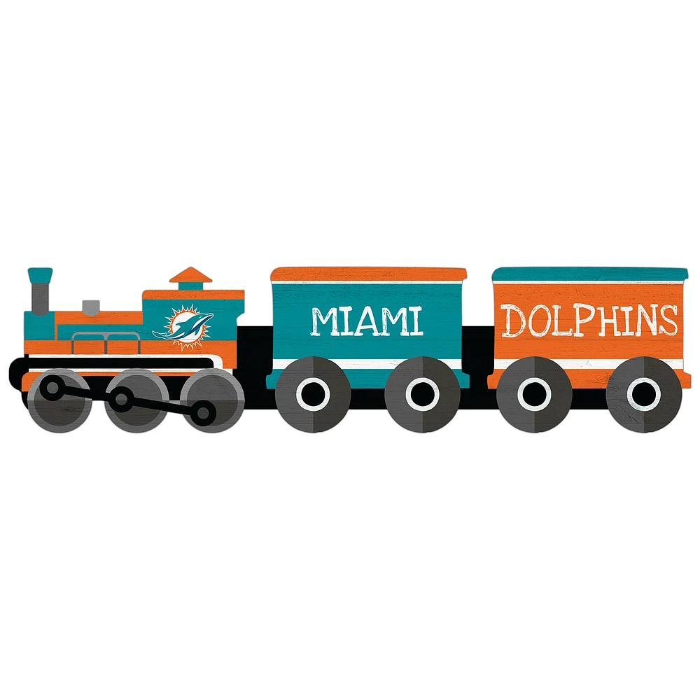 Miami Dolphins 6'' x 24'' Train Cutout Sign