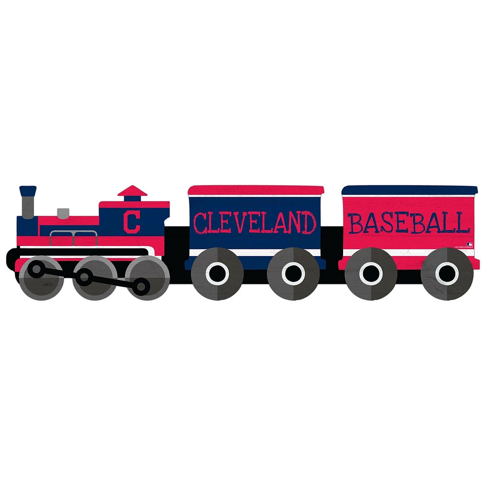 Cleveland Indians 6'' x 24'' Train Cutout Sign