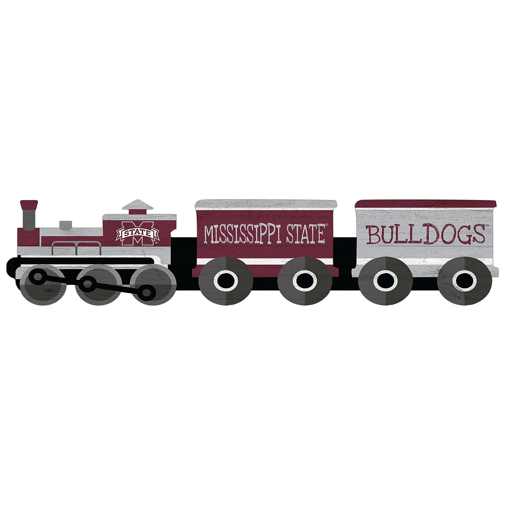 Mississippi State Bulldogs 6'' x 24'' Train Cutout Sign