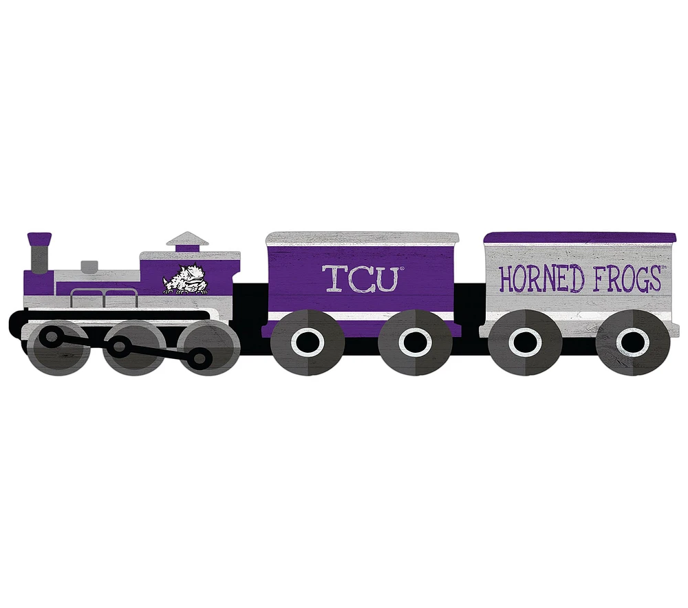 TCU Horned Frogs 6'' x 24'' Train Cutout Sign