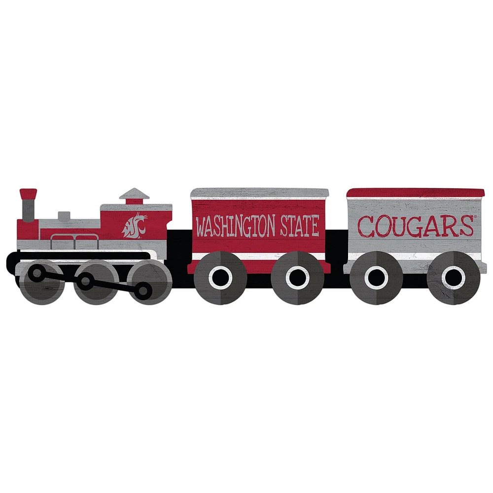 Washington State Cougars 6'' x 24'' Train Cutout Sign