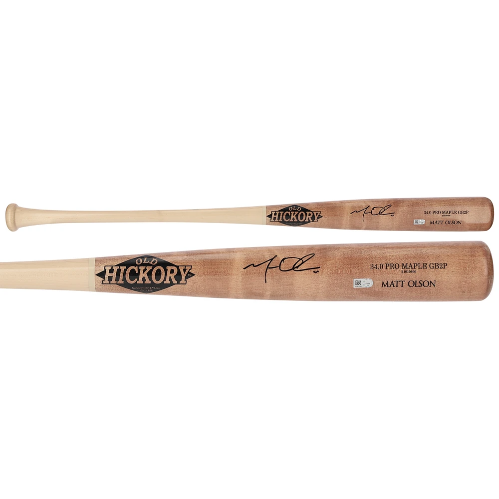 Matt Olson Atlanta Braves Autographed Old Hickory Game Model Bat