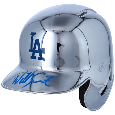 Will Smith Los Angeles Dodgers Autographed Chrome Mini Batting Helmet