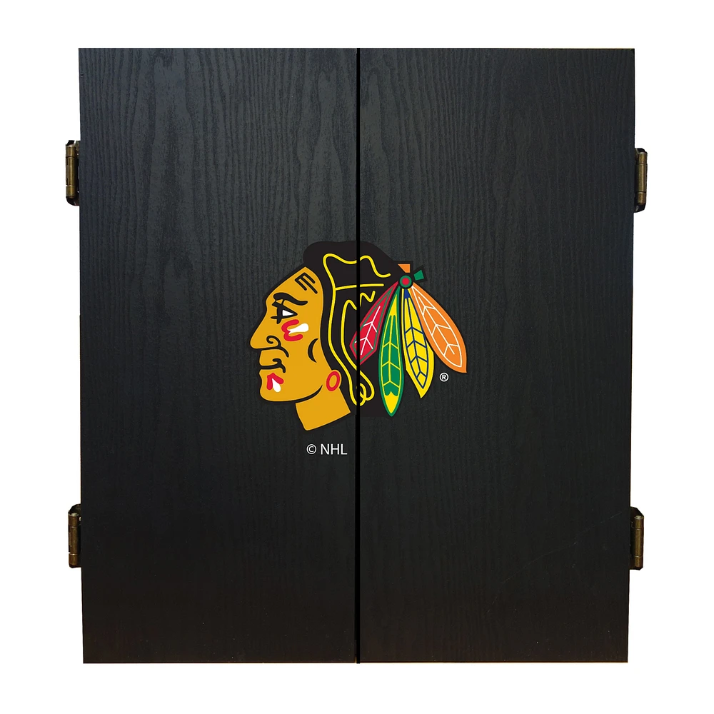 Imperial Chicago Blackhawks Fans Choice Dartboard Cabinet