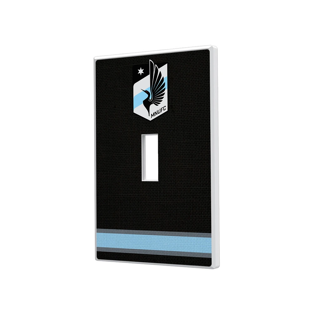 Minnesota United FC Stripe Design Single Toggle Lightswitch Plate