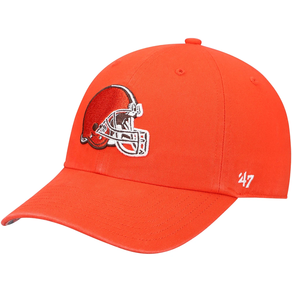 Men's '47 x Zubaz Orange Cleveland Browns Undervisor Clean Up Adjustable Hat