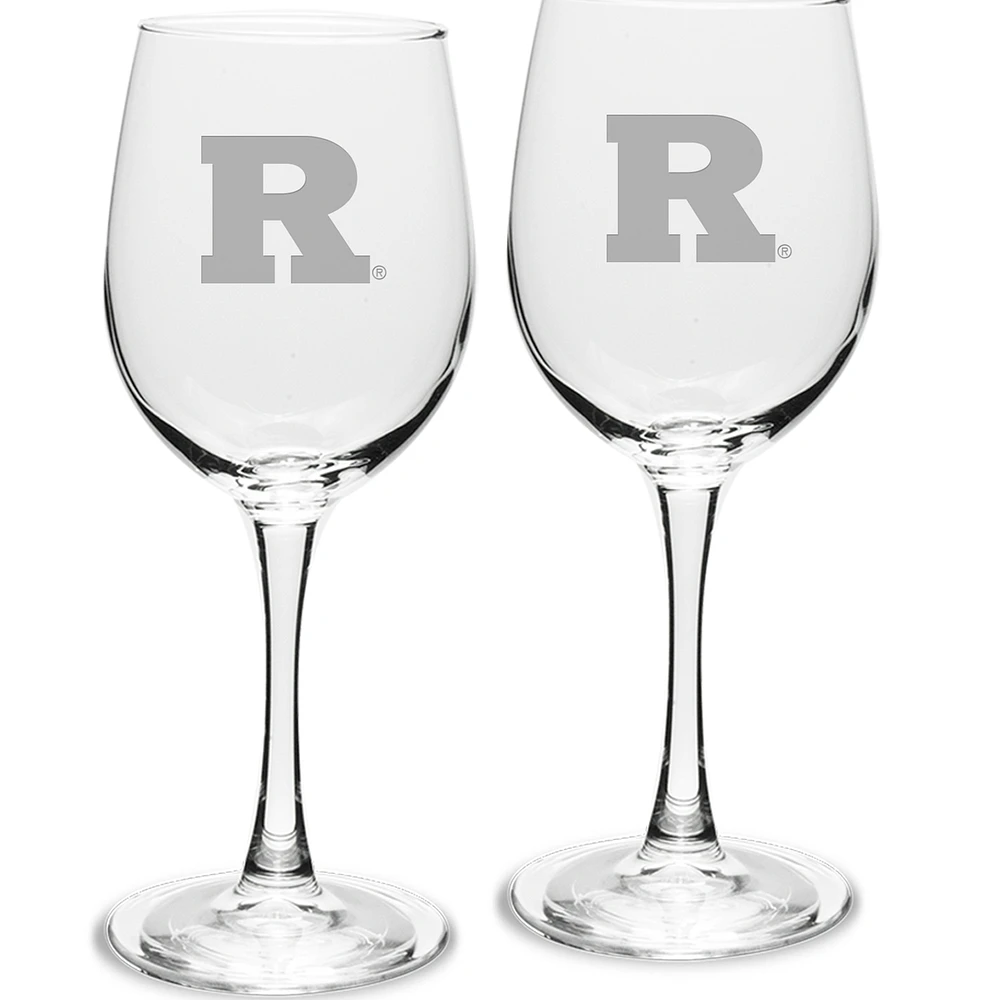 Rutgers Scarlet Knights 2-Piece 12oz. Traditional White Wine Glass Set