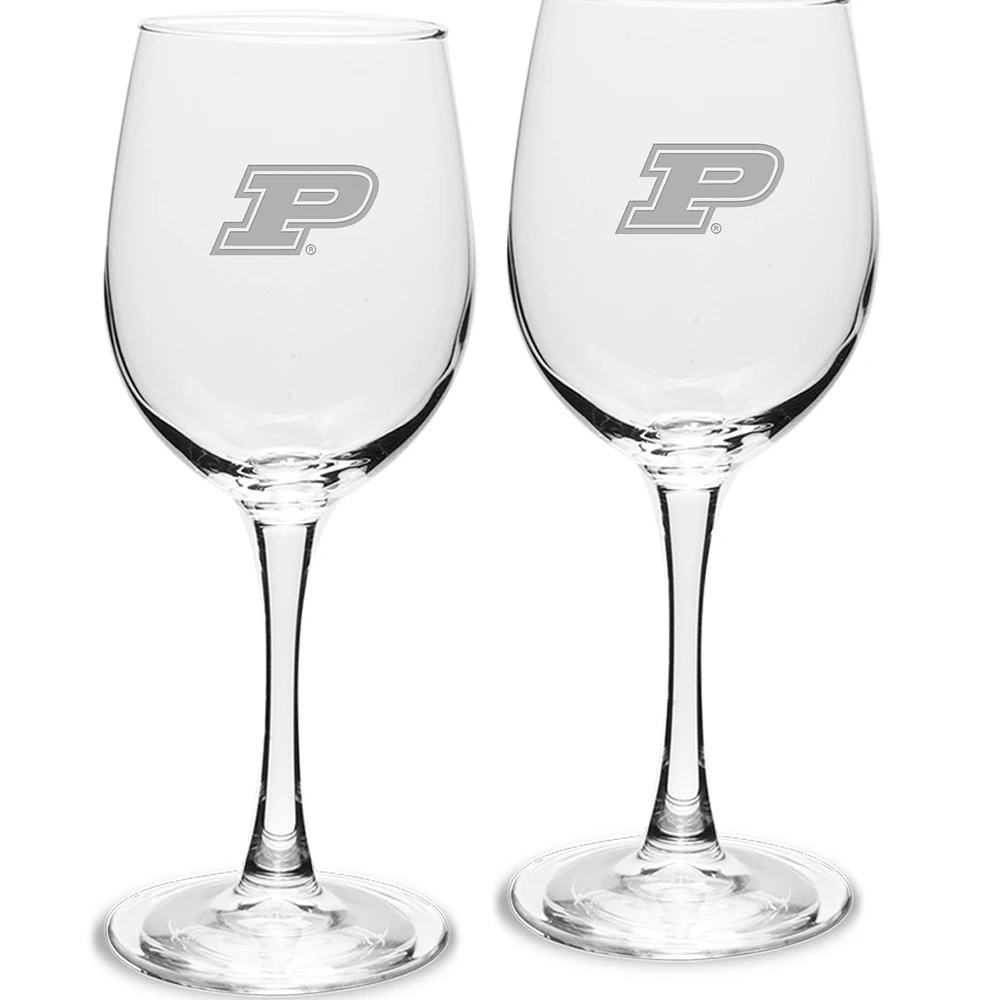 Purdue Boilermakers 2-Piece 12oz. Traditional White Wine Glass Set