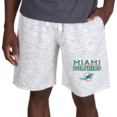 Men's Concepts Sport White/Charcoal Miami Dolphins Alley Fleece Shorts