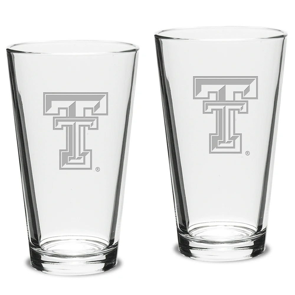 Texas Tech Red Raiders 2-Piece 16oz. Classic Pub Glass Set