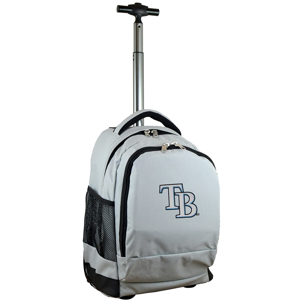 MOJO Gray Tampa Bay Rays 19'' Premium Logo Wheeled Backpack