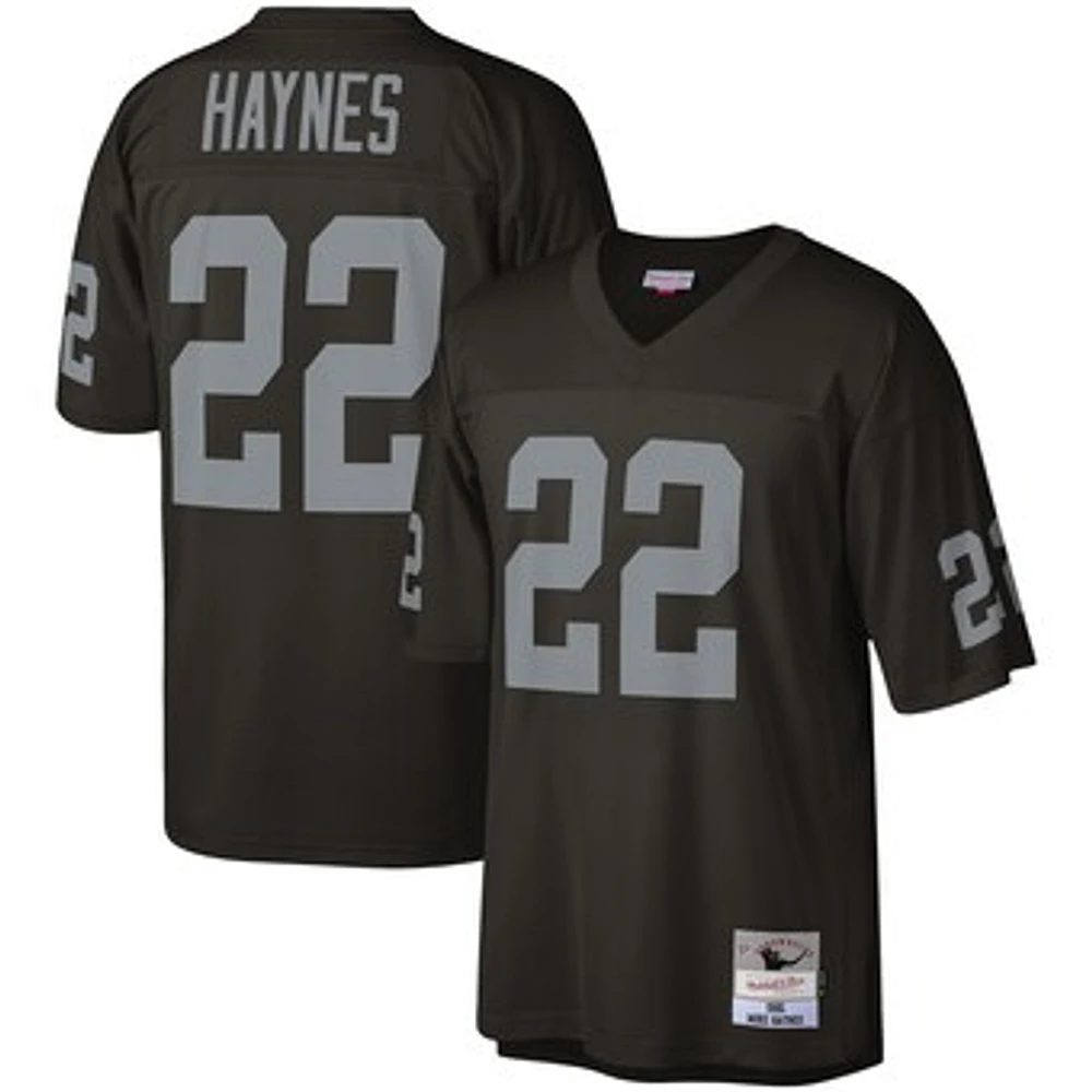 Men's Mitchell & Ness Mike Haynes Black Las Vegas Raiders Legacy Replica Jersey