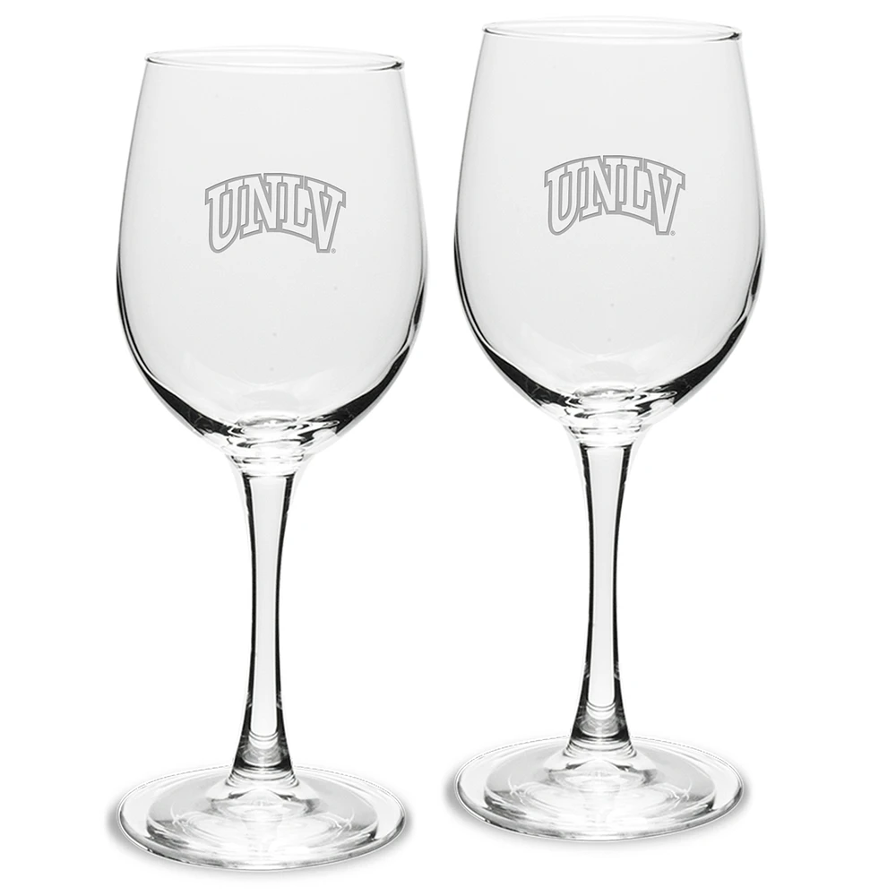 UNLV Rebels 2-Piece 12oz. Traditional White Wine Glass Set