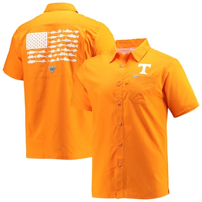 Men's Columbia PFG Tennessee Orange Volunteers Slack Tide Camp Button-Up Shirt