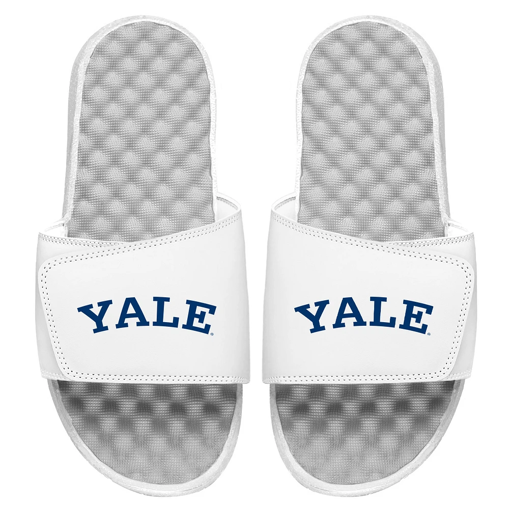 Youth ISlide White Yale Bulldogs Primary Logo Slide Sandals